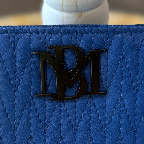 NWT Badgley Mischka Blue Wallet w/ Phone Holder + Black "BM" Letter - Picture 4 of 4